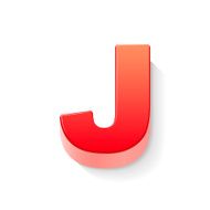 3d red letter J N4