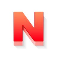 3d red letter N N5