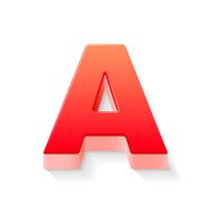 3d red letter A N2