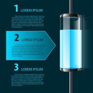 Vector colored glass bulb infographic