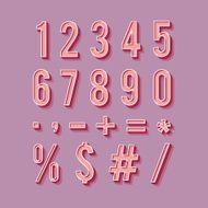 Alphabet numbers retro style