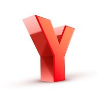 3d red letter Y N5