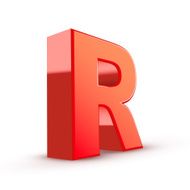 3d red letter R N2