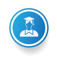 Student button vector
