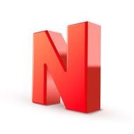 3d red letter N N6