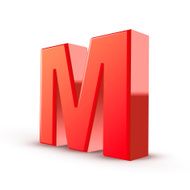 3d red letter M N2