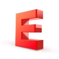 3d red letter E N3