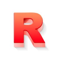 3d red letter R N4