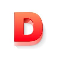 3d red letter D N3