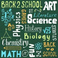 Back to school lettering Hand drawn Vector illustration