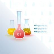Flyer with test tubes and formulas N7