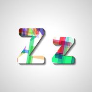 Colorful letter alphabet N637
