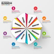 Abstract 3D digital business diagram Infographic N7