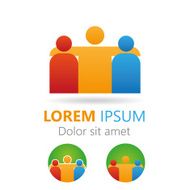 Human leader group future element Business logo