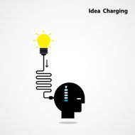 Idea charging idea concept