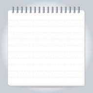 Blank notepad notebook isolated on white vector N2