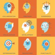 Work skills icon set N4