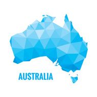 Abstract Australia map - vector illustration