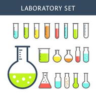 Chemical test tubes icons N8