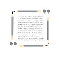 pencil square quote text bubble vector