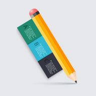 Business education pencil staircase Infographics option Vector N4