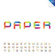 Colorful paper alphabet N2