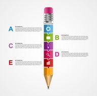 Abstract options infographics design template
