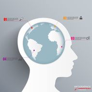 Infographic Human head design template N2