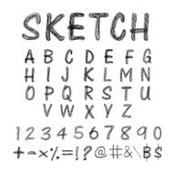 sketched alphabet vector N2