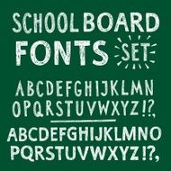 chalk textured hand drawn vector font N2