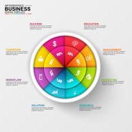 Abstract 3D digital business diagram Infographic N8