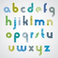 Halftone print dots textured font with rounded corners
