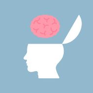 brain on top of opened human head