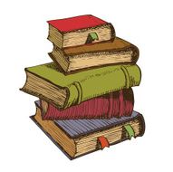 stack of old color books