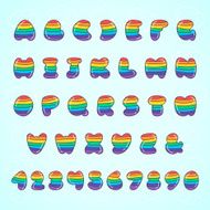 doodle rainbow font N2