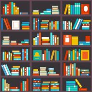 Bookshelf seamless background