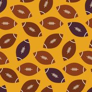 Flat Vector Seamless Sport and Recreation American Football Patt