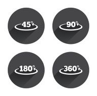Angle degrees icons Geometry math signs N41