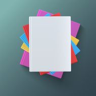 Stack of blank books top view