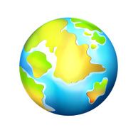 Isolated Realistic Vector Globe