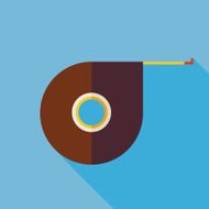 Flat Office Measurement Tool Yardstick Illustration with long Sh