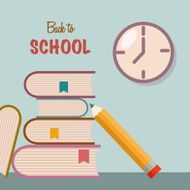 Back to school design template Vector Illustration