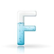 3d clean water letter F