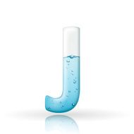 3d clean water letter J