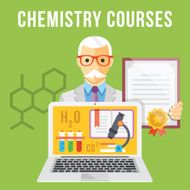 Chemistry courses flat illustration concept