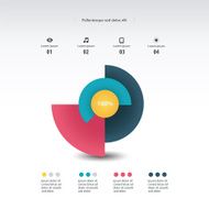 Pie chart circle graph infographics element Vector