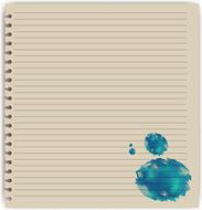 Blank lined paper notebook