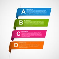 Abstract Colorful Ribbons Infographic Design element