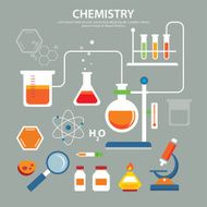 chemistry background education concept flat design