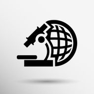 microscope icon scientist virus isolated graphic technology N9